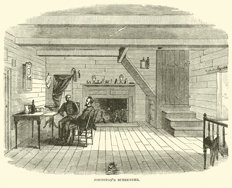 استسلام Johnstons ، أبريل 1865 بواسطة المدرسة الأمريكية