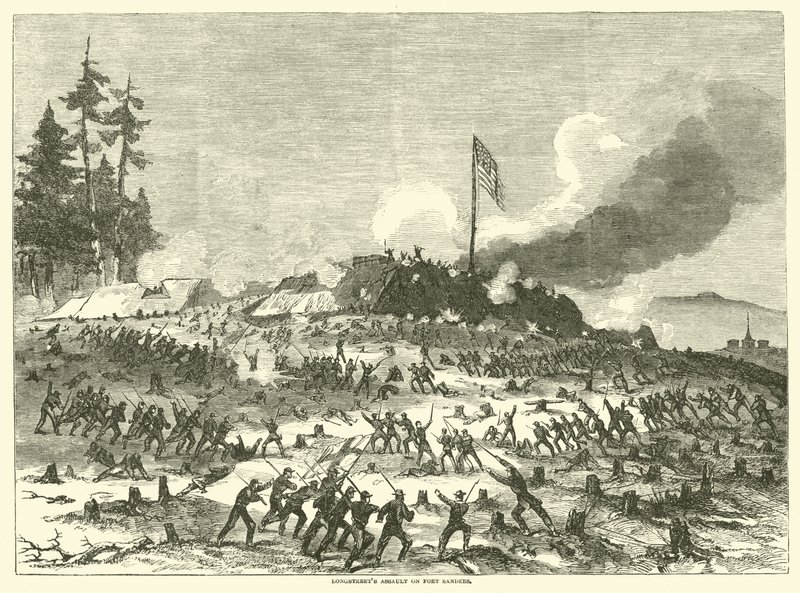 هجوم Longstreets على فورت ساندرز ، نوفمبر 1863 بواسطة المدرسة الأمريكية