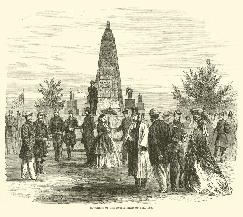 نصب تذكاري في ساحة المعركة لـ Bull Run ، سبتمبر 1862 بواسطة المدرسة الأمريكية