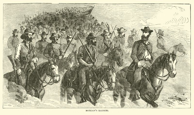غزاة مورغان ، يوليو 1863 بواسطة المدرسة الأمريكية