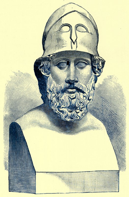 Perikles ، رسم توضيحي من تاريخ اليونان بواسطة Victor Duruy ، تم نشره عام 1890 (صورة محسنة رقميًا) بواسطة المدرسة الأمريكية