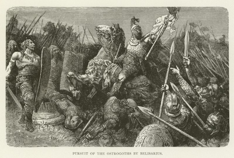 السعي وراء القوط الشرقيين بواسطة Belisarius بواسطة المدرسة الأمريكية