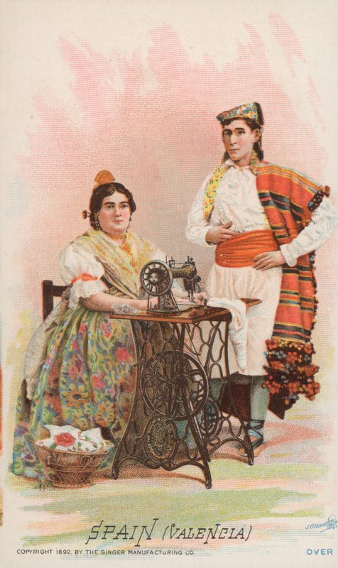ماكينة خياطة - اسبانيا - فالنسيا بواسطة المدرسة الأمريكية