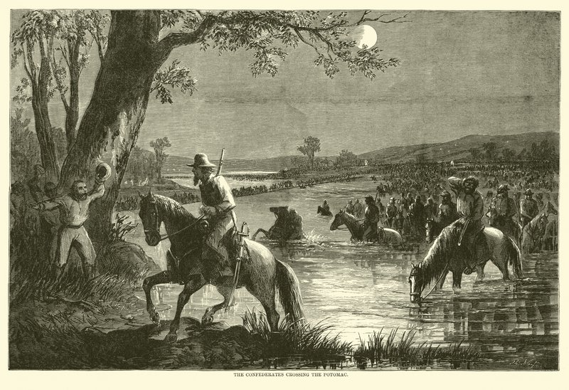 المعبرون يعبرون بوتوماك ، سبتمبر 1862 بواسطة المدرسة الأمريكية
