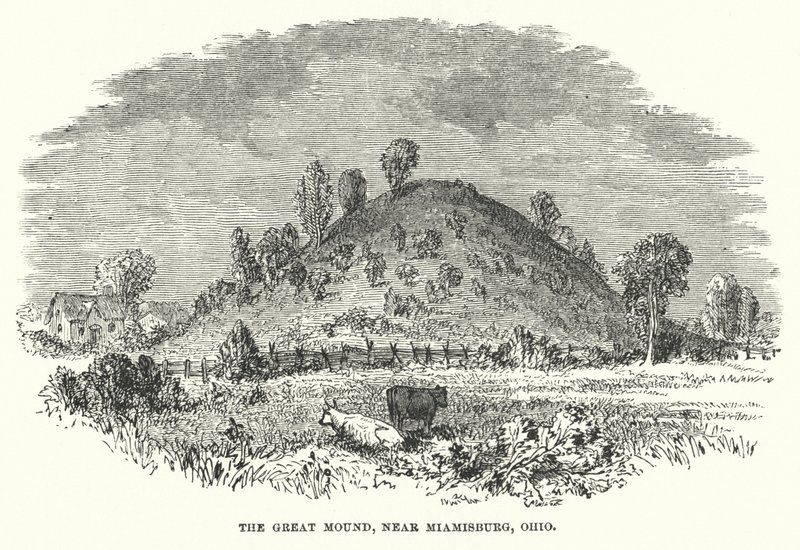 The Great Mound, near Miamisburg, Ohio (engraving) بواسطة المدرسة الأمريكية