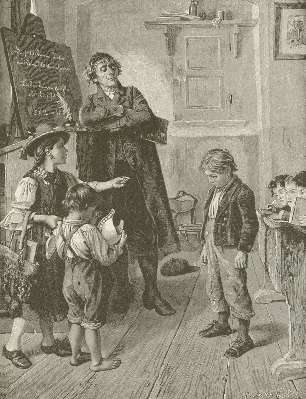 التلميذ المتهور ، من اللوحة التي كتبها W Schutze بواسطة المدرسة الأمريكية
