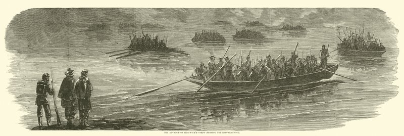 تقدم فيلق Sedgwicks لعبور Rappahannock ، أبريل 1863 بواسطة المدرسة الأمريكية