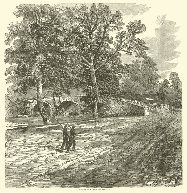 الجسر الحجري فوق Antietam ، سبتمبر 1862 بواسطة المدرسة الأمريكية
