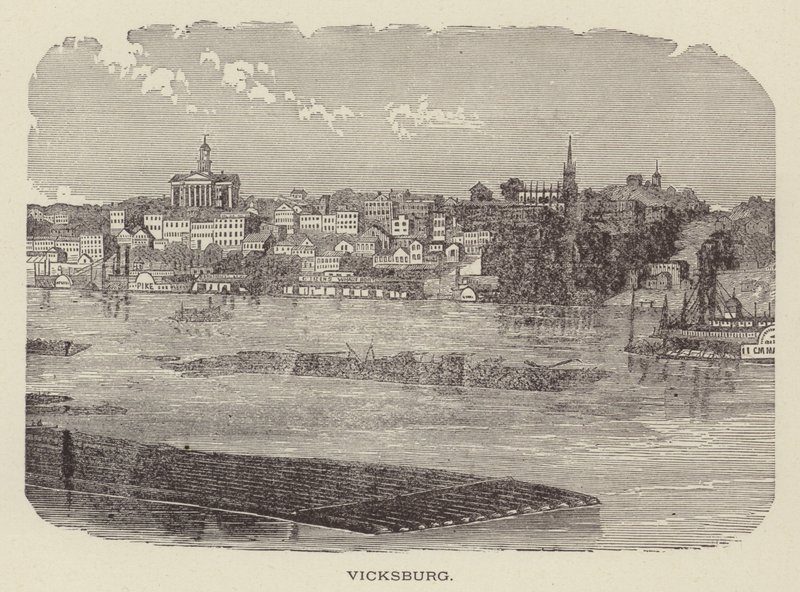 Vicksburg, Mississippi, USA (engraving) بواسطة المدرسة الأمريكية