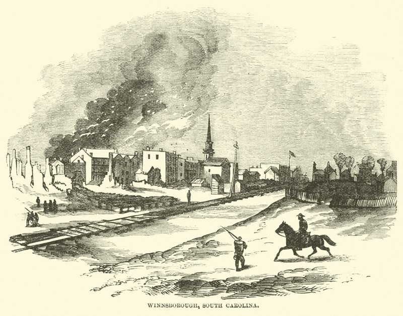 وينسبورو ، ساوث كارولينا ، فبراير 1865 بواسطة المدرسة الأمريكية