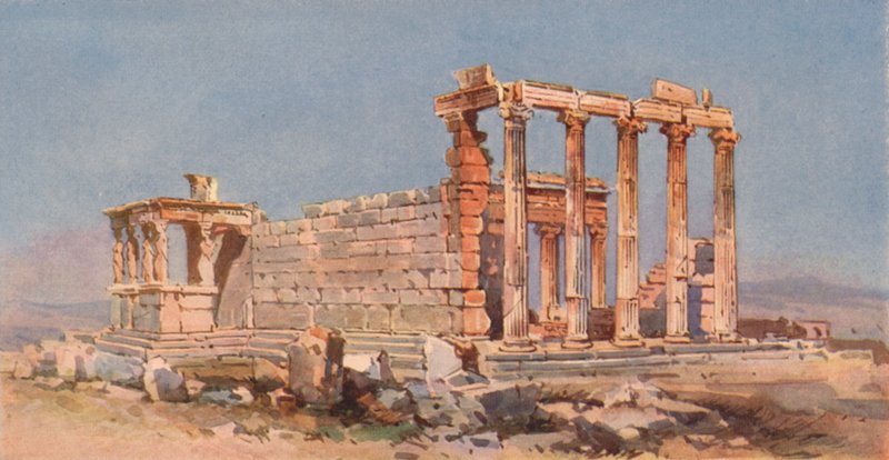 Erechtheion ، أثينا (لون ليثو) بواسطة أنجيلوس جياللينوس