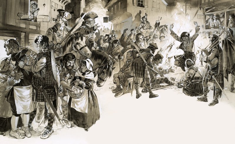 تشارلز إدوارد ستيوارت المدعي الصغير يغزو إنجلترا عام 1745 بواسطة أنجوس ماكبرايد