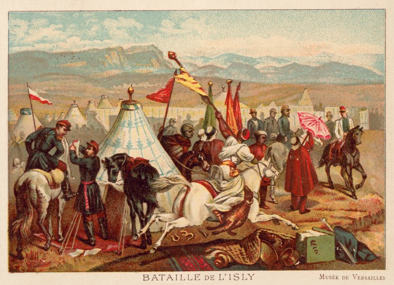 معركة Isly ، المغرب ، 1844 (chromolitho) بواسطة أنطوان تشارلز هوراس فيرنيه