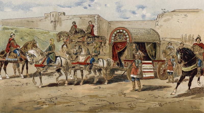 نقل أمير الفرنجة في زمن شارلمان ، القرن التاسع بواسطة أرماند جان هاينز