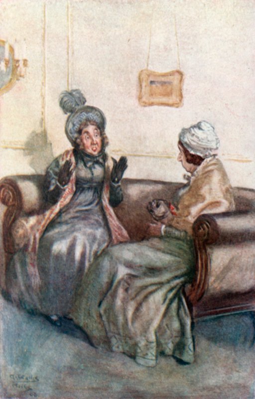 رسم توضيحي لدير Northanger لجين أوستن بواسطة آرثر واليس ميلز