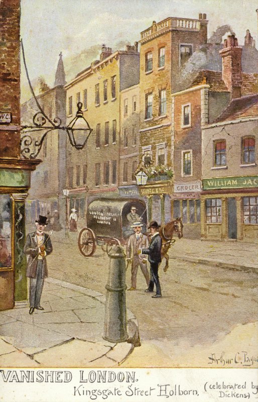 Vanished London - Kingsgate Street، Holborn (يحتفل به ديكنز) بواسطة آرثر تشارلز باين