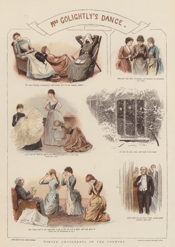 رقصة السيدة جولايتلي (chromolitho) بواسطة آرثر هوبكنز