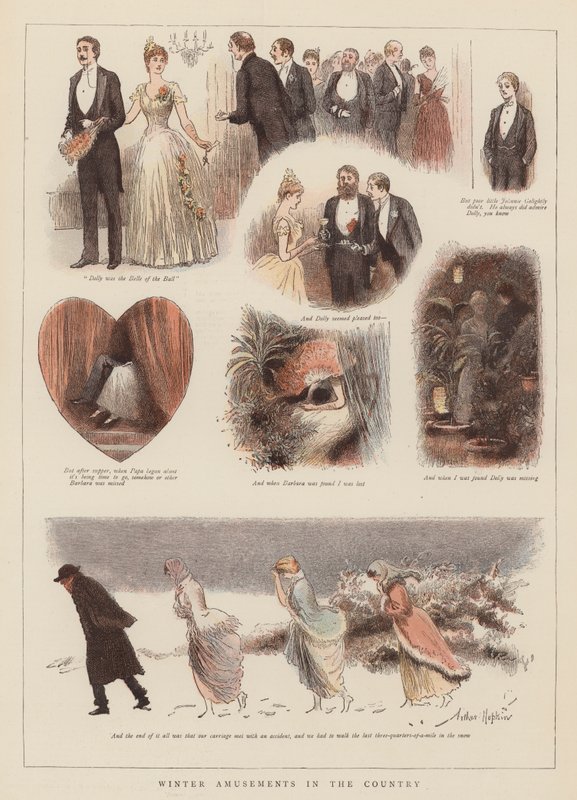 رقصة السيدة جولايتلي (chromolitho) بواسطة آرثر هوبكنز