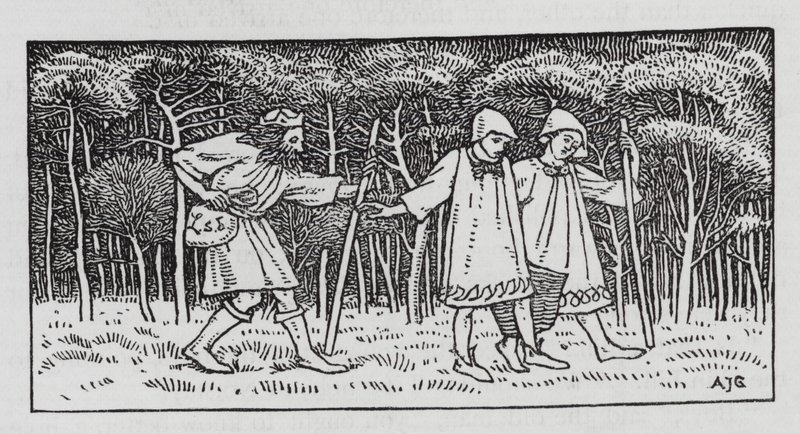 هانز كريستيان أندرسن: The Elfin Hill (litho) بواسطة آرثر جوزيف جاسكين