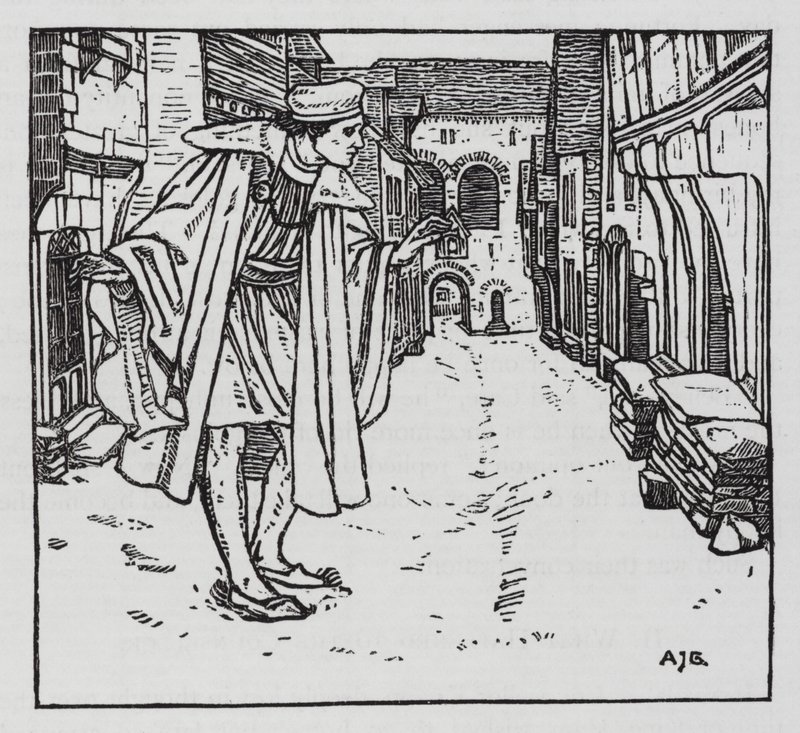 هانز كريستيان أندرسن: The Goloshes of Fortune (litho) بواسطة آرثر جوزيف جاسكين
