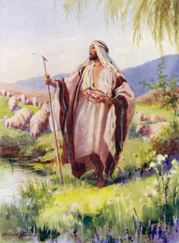The Lord is my shepherd (colour litho) بواسطة آرثر تويدل
