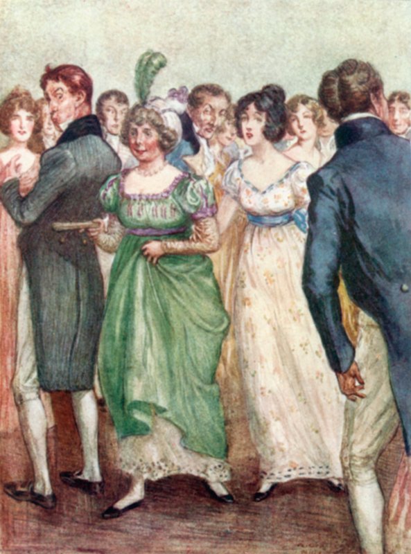 رسم توضيحي لدير Northanger لجين أوستن بواسطة آرثر واليس ميلز