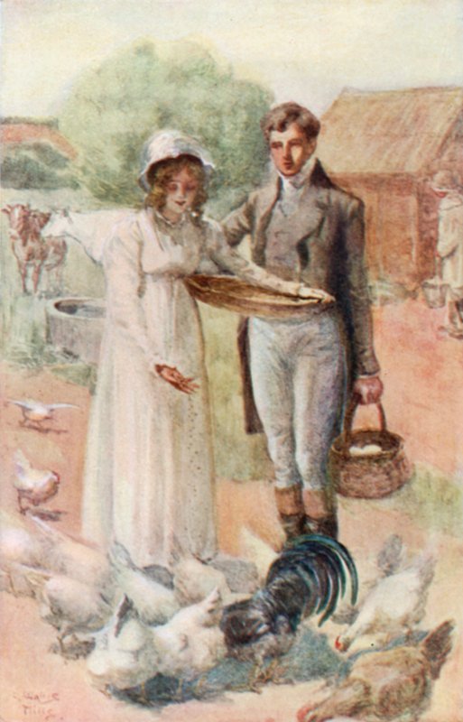 رسم توضيحي لدير Northanger لجين أوستن بواسطة آرثر واليس ميلز