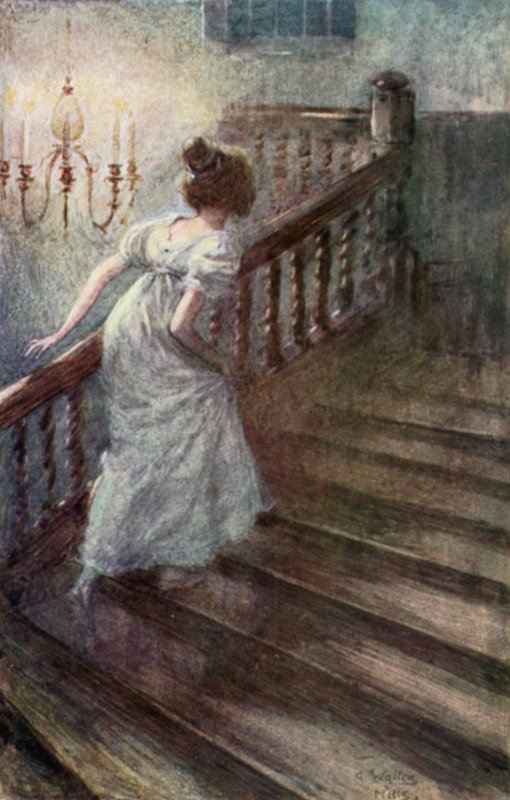 رسم توضيحي لدير Northanger لجين أوستن بواسطة آرثر واليس ميلز