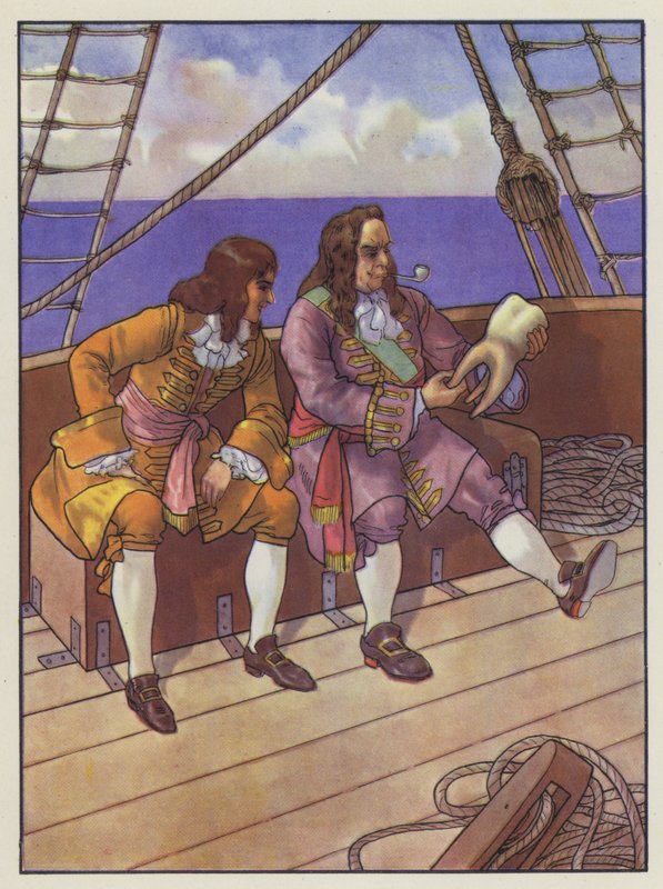 رسم توضيحي لـ Gullivers Travels لجوناثان سويفت بواسطة آرثر شاينر