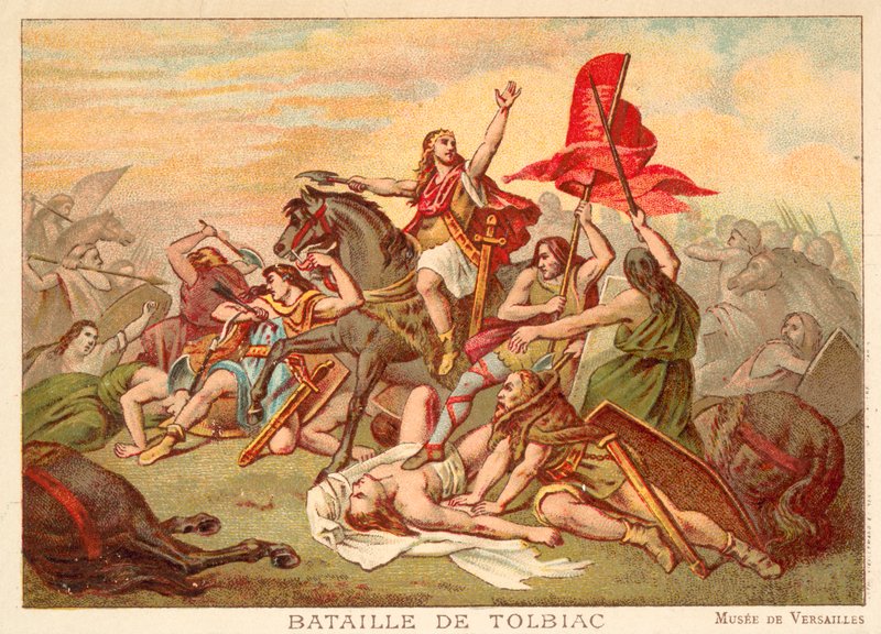 معركة تولبياك ، 496 (chromolitho) بواسطة آري شيفر