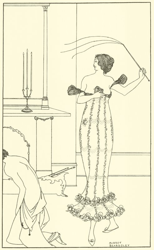 Frontispiece ، الحساب الكامل والصحيح للمهمة الرائعة لإيرل لافندر بواسطة اوبري بيردسلي