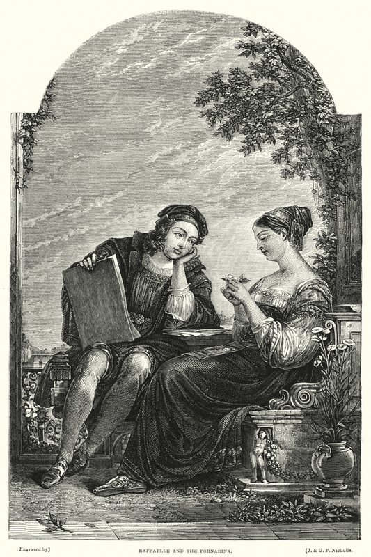 Raffaelle and the Fornarina (نقش) بواسطة جدار أوغسطس (بعد) Callcott