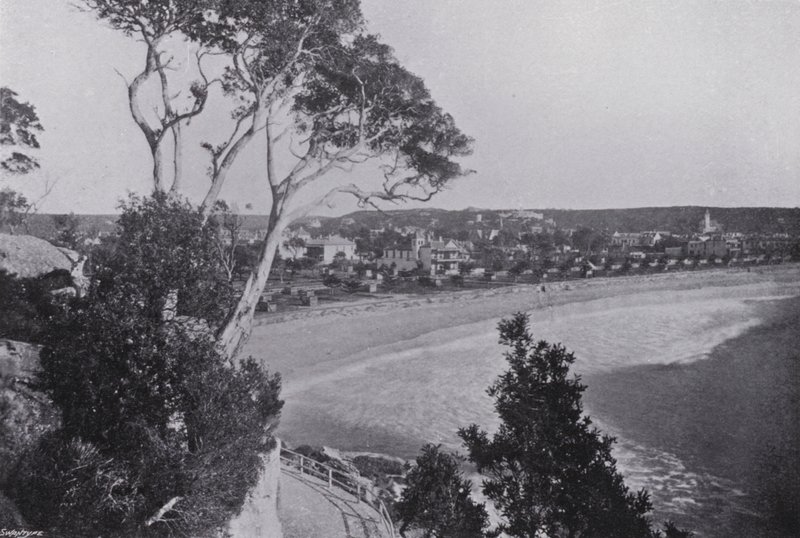 Sydney, NSW: Manly Beach (b/w photo) بواسطة مصور استرالي