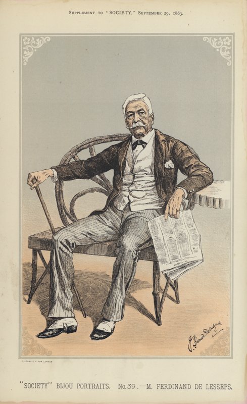 M Ferdinand de Lesseps (colour litho) بواسطة برنارد (بعد) الحجل