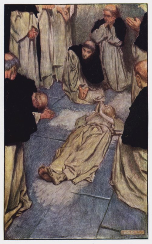 رسم توضيحي لـ The Cloister and The Hearth من تأليف تشارلز ريد (لون ليثو) بواسطة بيام (بعد) شو