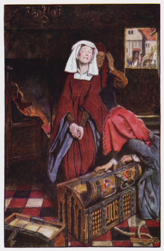 رسم توضيحي لـ The Cloister and The Hearth من تأليف تشارلز ريد (لون ليثو) بواسطة بيام (بعد) شو