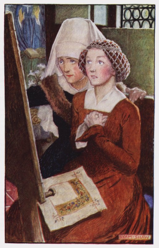 رسم توضيحي لـ The Cloister and The Hearth من تأليف تشارلز ريد (لون ليثو) بواسطة بيام (بعد) شو