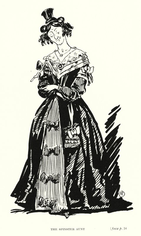 شخصية ديكنز: The Spinster Aunt (litho) بواسطة الكابتن إدوارد هنري هاندلي ريد