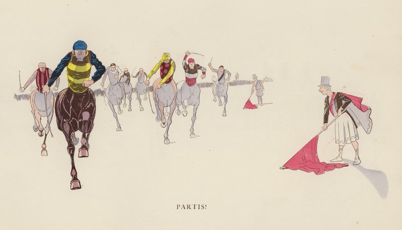 رسم توضيحي لـ Les Courses Dans L "Antiquite بواسطة Caran D" Ache بواسطة كاران داش