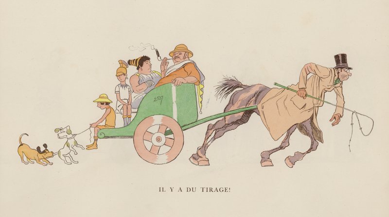 رسم توضيحي لـ Les Courses Dans L "Antiquite بواسطة Caran D" Ache بواسطة كاران داش