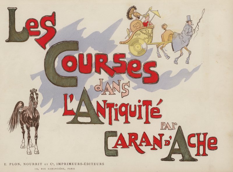رسم توضيحي لـ Les Courses Dans L "Antiquite بواسطة Caran D" Ache بواسطة كاران داش