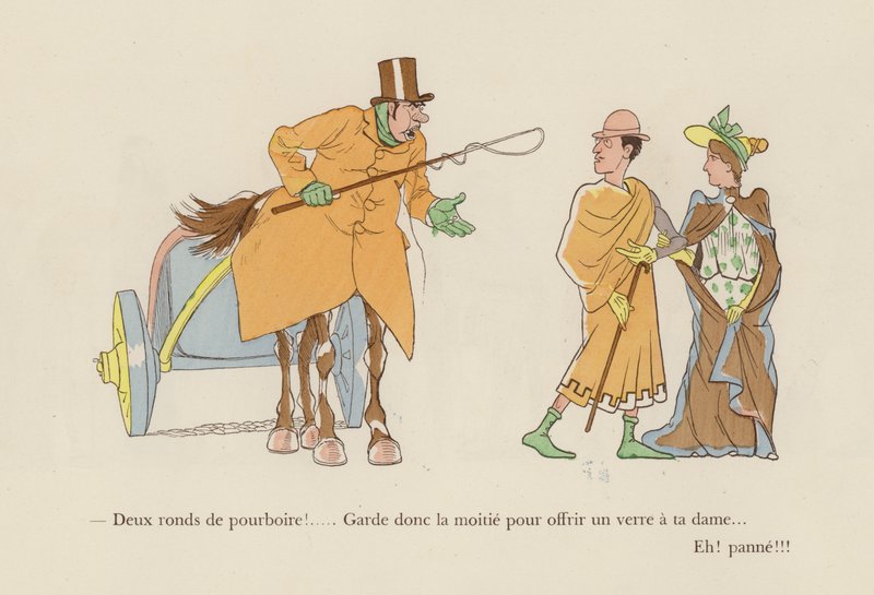 رسم توضيحي لـ Les Courses Dans L "Antiquite بواسطة Caran D" Ache بواسطة كاران داش