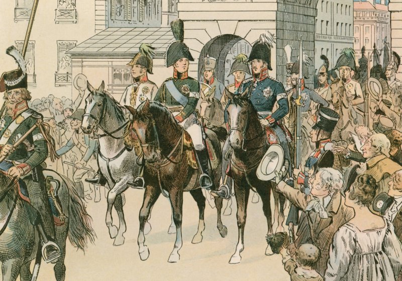 دخول ملوك الحلفاء في باريس عام 1815 بواسطة كارل فارغ