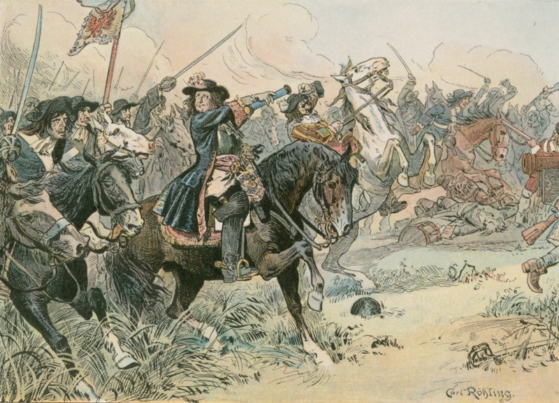 فريدريك وليام ، الناخب العظيم (1620-1688) ، في معركة فرهبيلين في 1675 بواسطة كارل فارغ