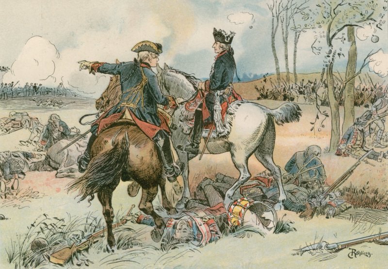فريدريك العظيم في معركة كولين عام 1757 بواسطة كارل فارغ