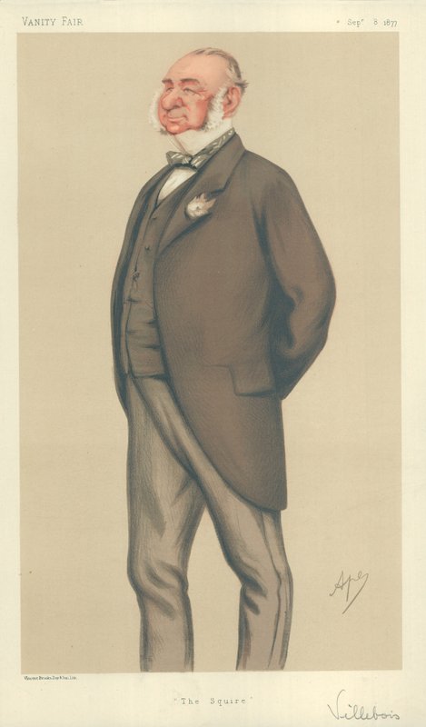 السيد Henry Villebois ، The Squire ، 8 سبتمبر 1877 ، فانيتي فير كارتون بواسطة كارلو بيليجريني