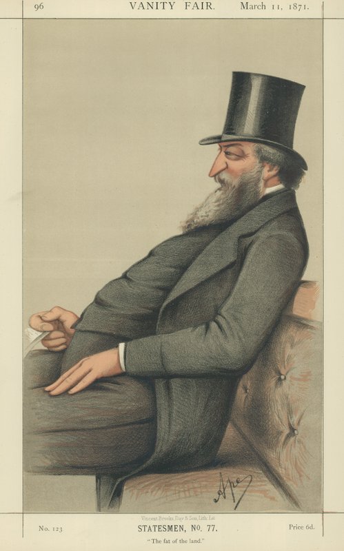 The Right Honorable George Ward Hunt (لون ليثو) بواسطة كارلو بيليجريني
