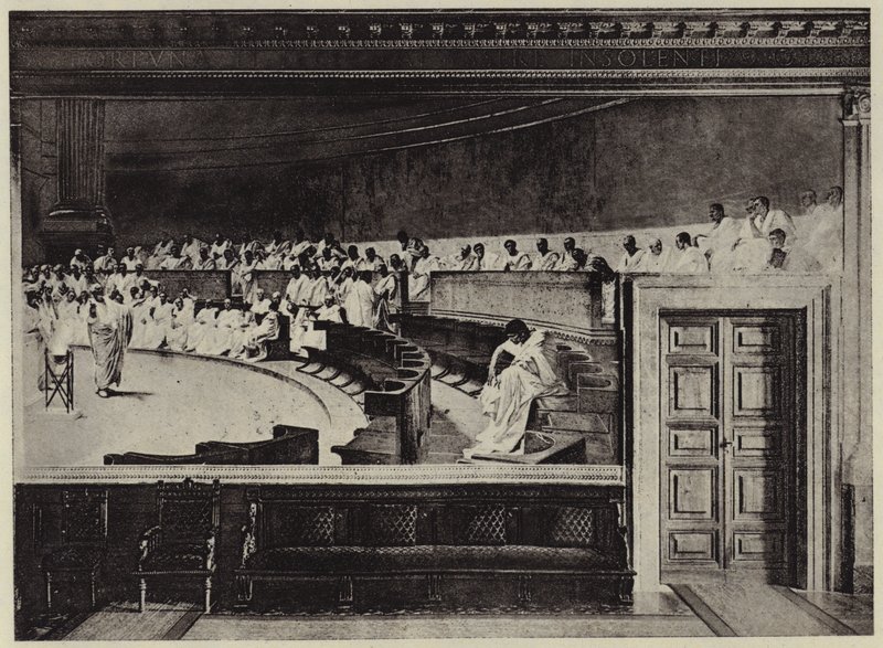 ال Arraignment من Catiline (litho) بواسطة سيزار (بعد) ماكاري