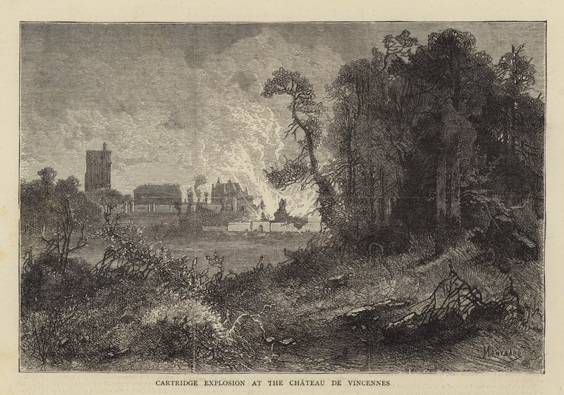 انفجار خرطوشة في Chateau de Vincennes بواسطة تشارلز أوغست لويي
