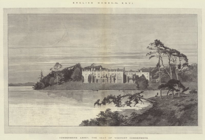 دير Combermere ، مقر Viscount Combermere بواسطة تشارلز أوغست لويي
